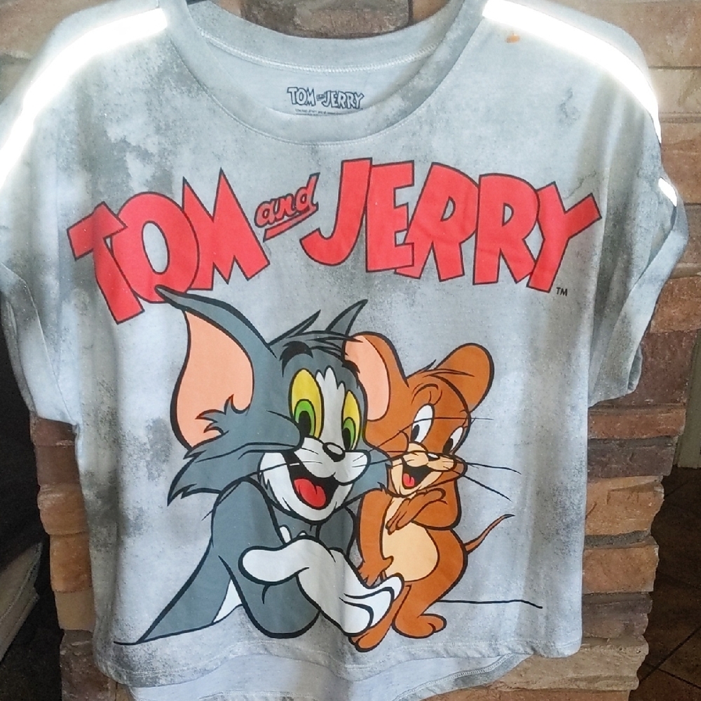 Tom And Jerry Women's Gray Graphic Tee